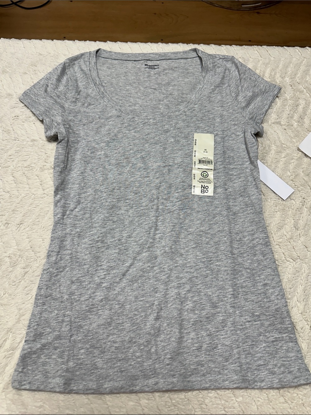NO BOUNDARIES 2 PACK SEMI FITTED SHORT SLEEVE TEE GRAY & PINK XS NWT (0-2) - Picture 8 of 11